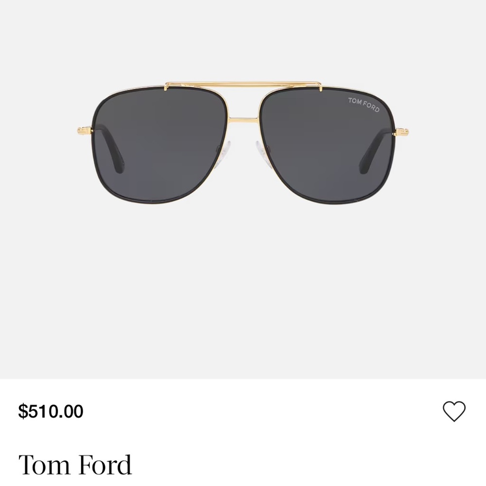 Tom Ford Gold and Black Sunglasses - Picture 4 of 4